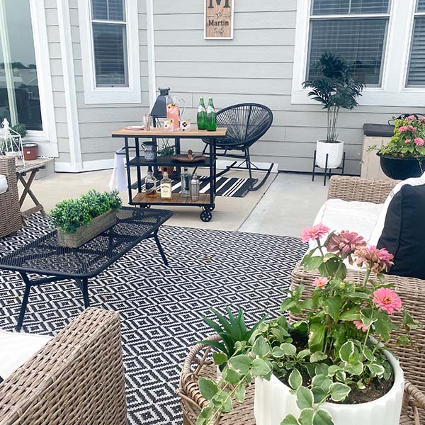 Rustic Industrial Rolling Kitchen Bar Station