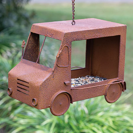 Rusty Ice Cream Truck Bird Feeder