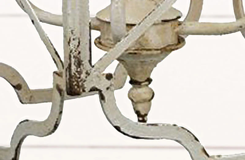 Distressed Metal Scalloped Chandelier