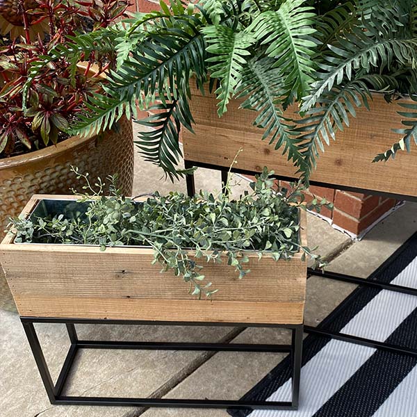 Wood and Metal Planters | Modern Industrial Farmhouse