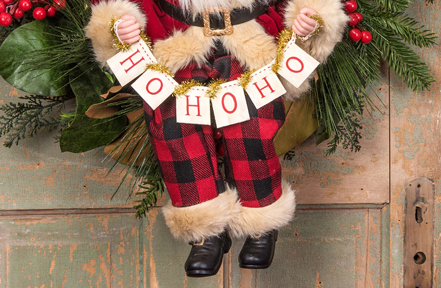 Festive Santa With Garland