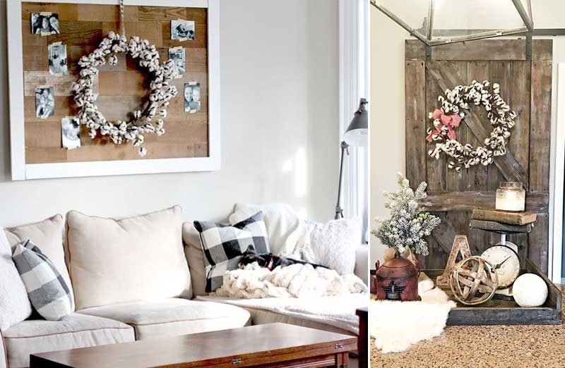 *LARGE* Preserved Cotton Wreath