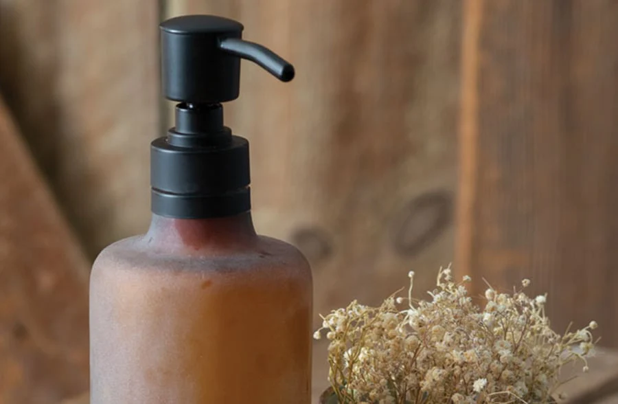 Amber Brown Tinted Soap Dispenser