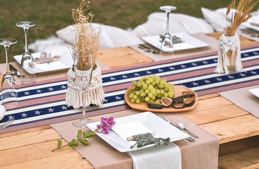 American Flag Table Runner
