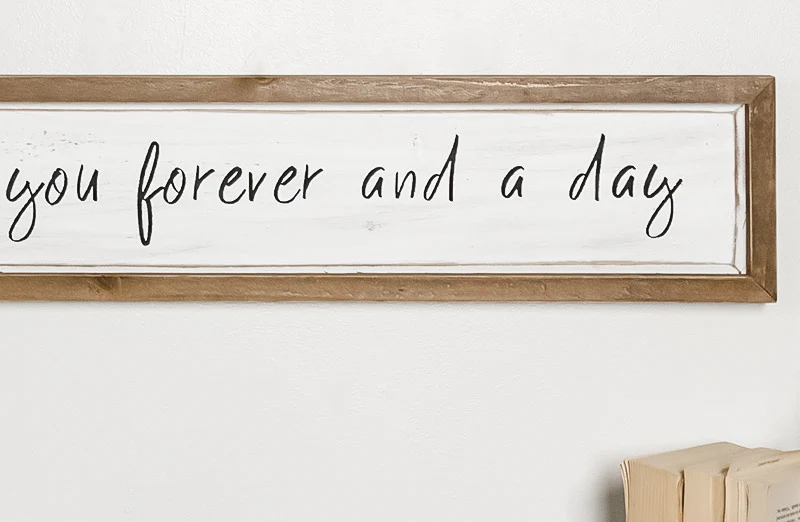 Rustic Wooden I Will Love You Sign