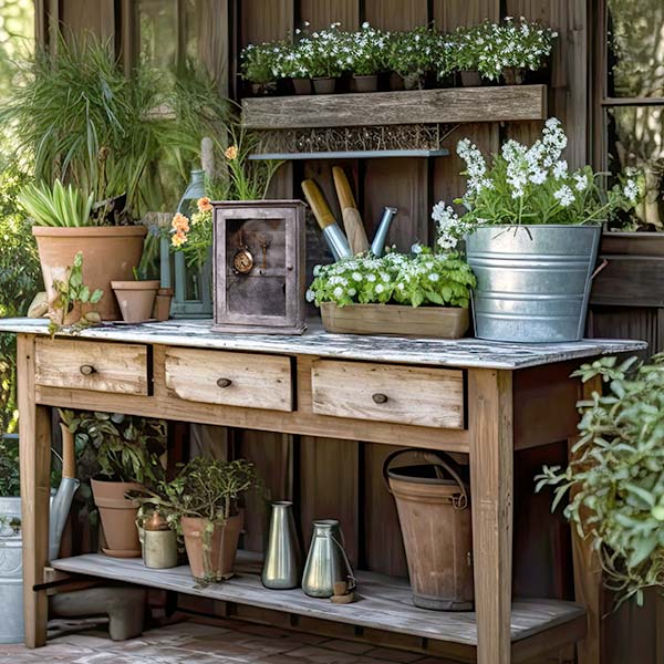 Antique Finish Wall Cupboard