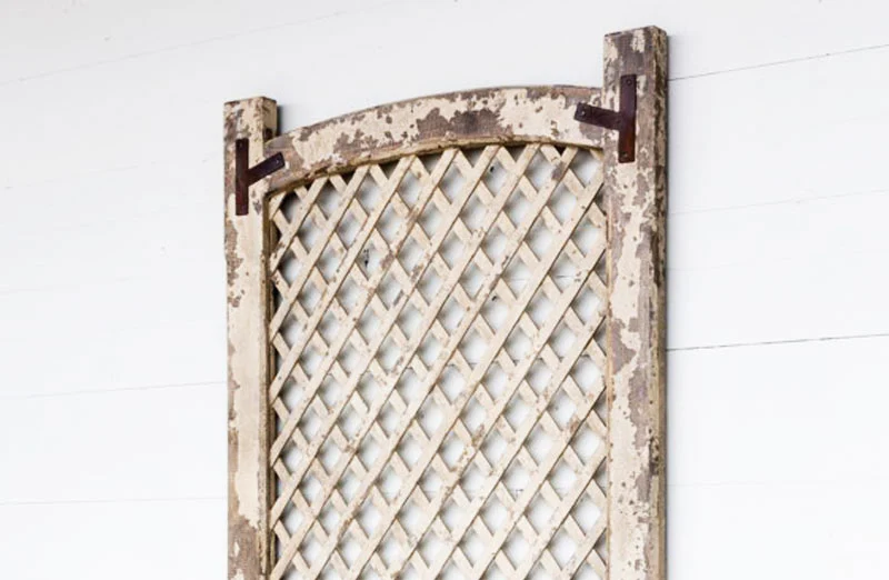 HUGE Distressed Chippy Lattice Wall Panel