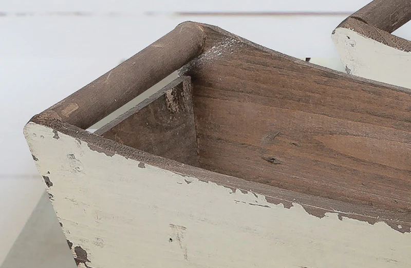 Distressed Wooden Trays  Set Of 2