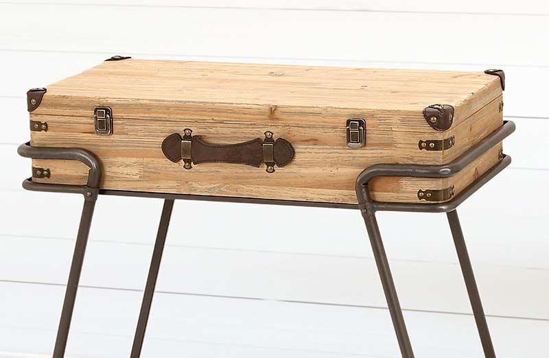 Wood Storage Accent Table