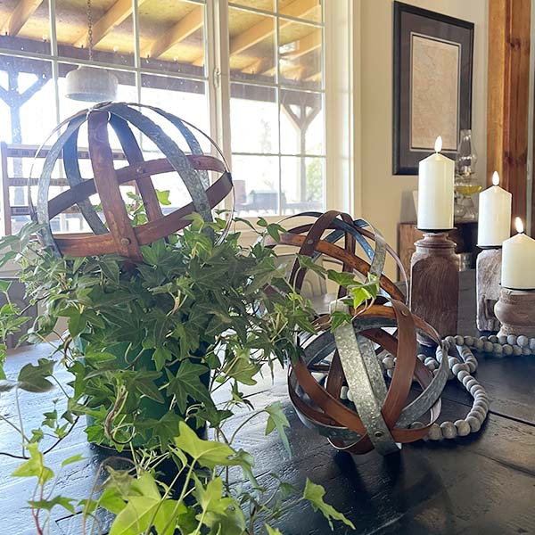 Decorative Mixed Metal Balls, Set of 3