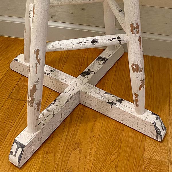 Whitewashed Distressed Stool Riser