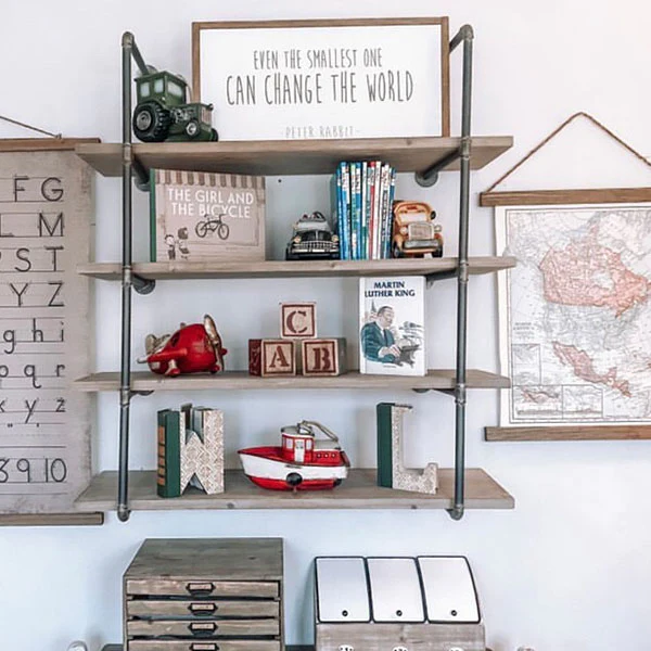 HUGE 4 Tier Open Pipe Shelving Unit