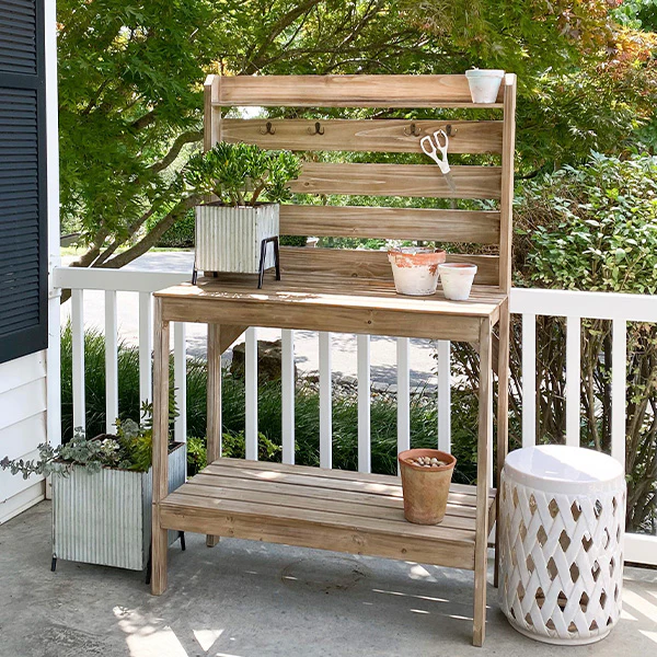 Versatile Potting Table with Hooks