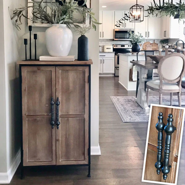 Wooden French Door Cabinet