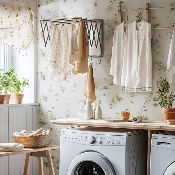 Wall Drying Rack with Hooks
