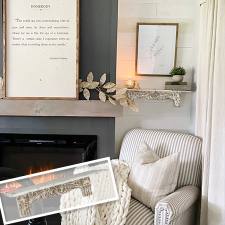 Chippy European Carved Wall Shelf