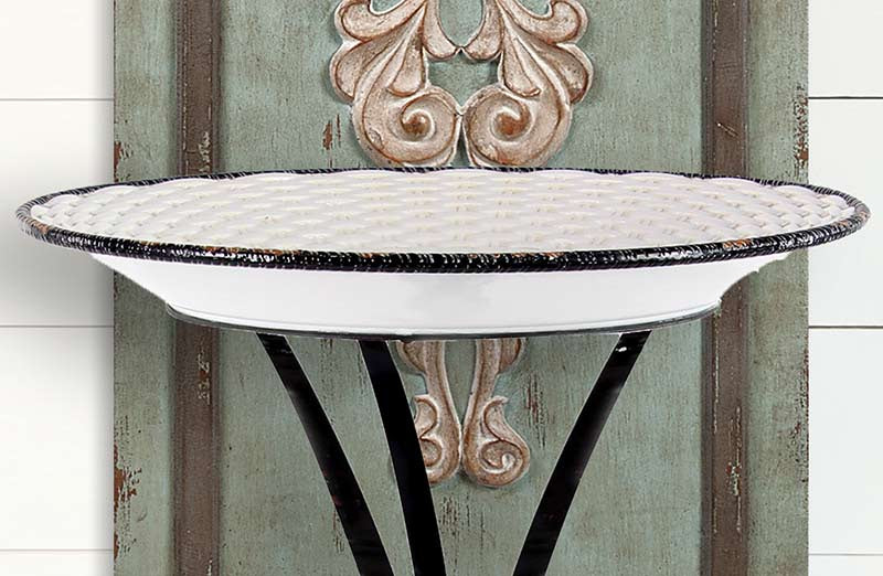 French Enamel Inspired Accent Table