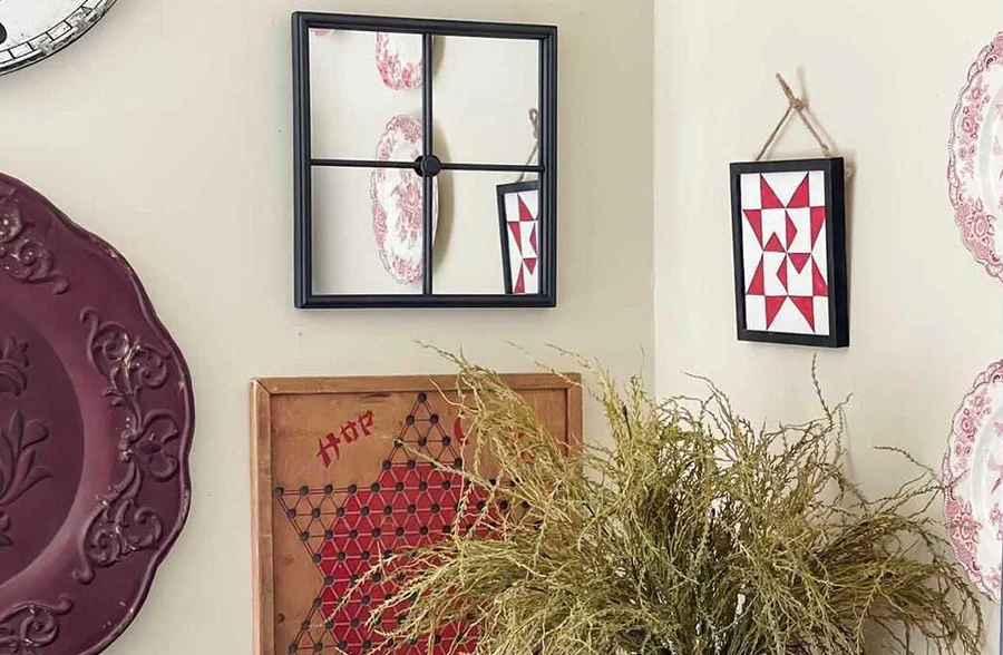 Industrial Window Pane Wall Mirror