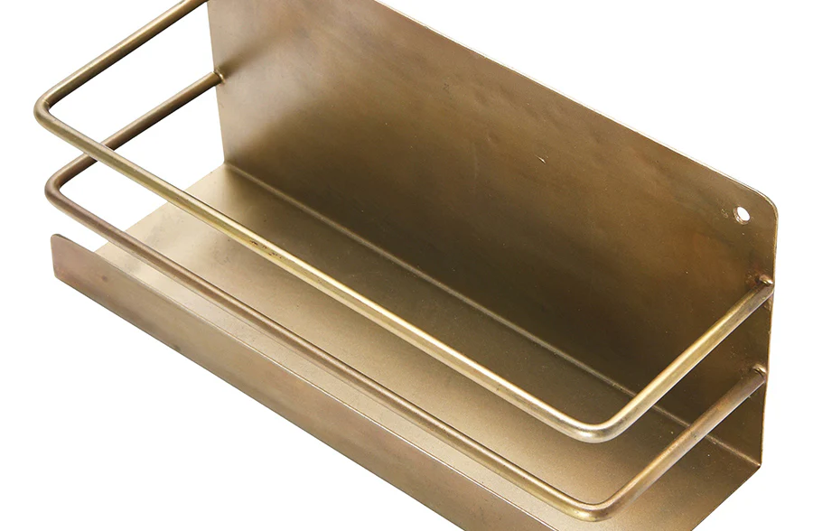 Antique Brass Finish Wall Shelf