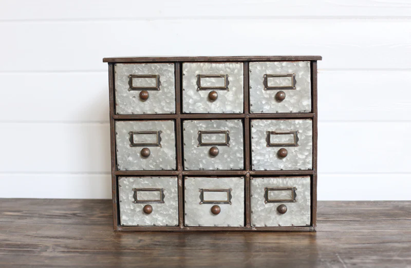 Rustic Metal Storage Cabinet