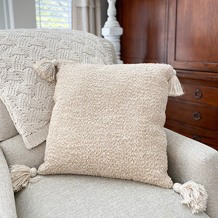 Metallic Thread Cotton Pillow