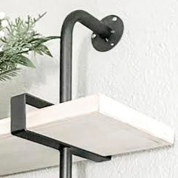 3-Tier Industrial Wood Wall Shelf