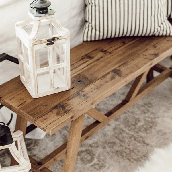 Wooden Bench | Rustic Farmhouse