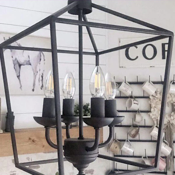 Metal Geometric Chandelier