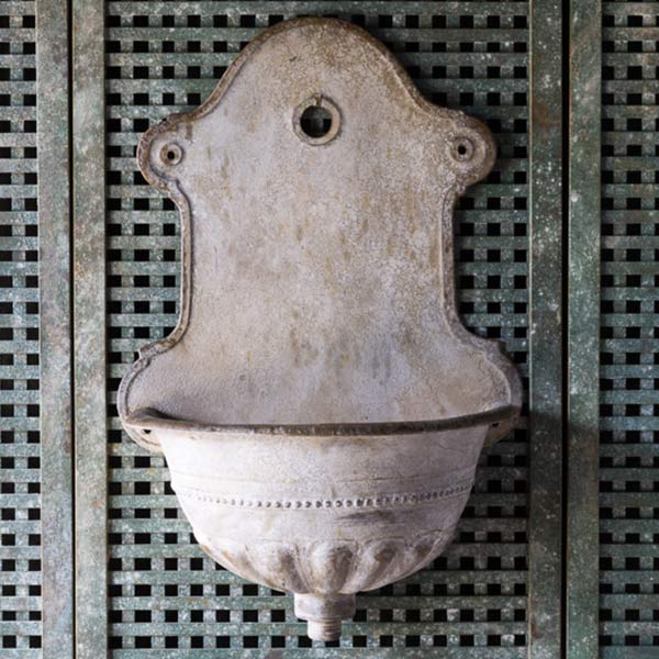 HUGE Rustic Wall Mounted Scalloped Basin