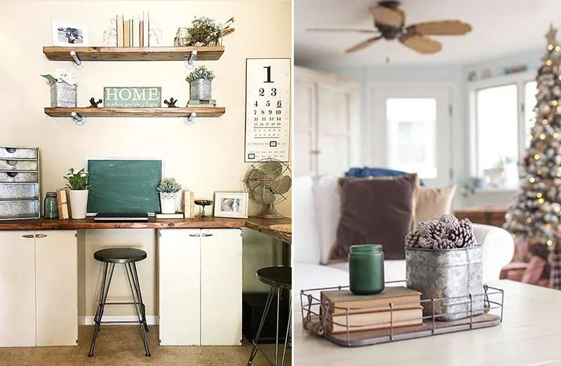 Galvanized Metal Canister  Set Of 2