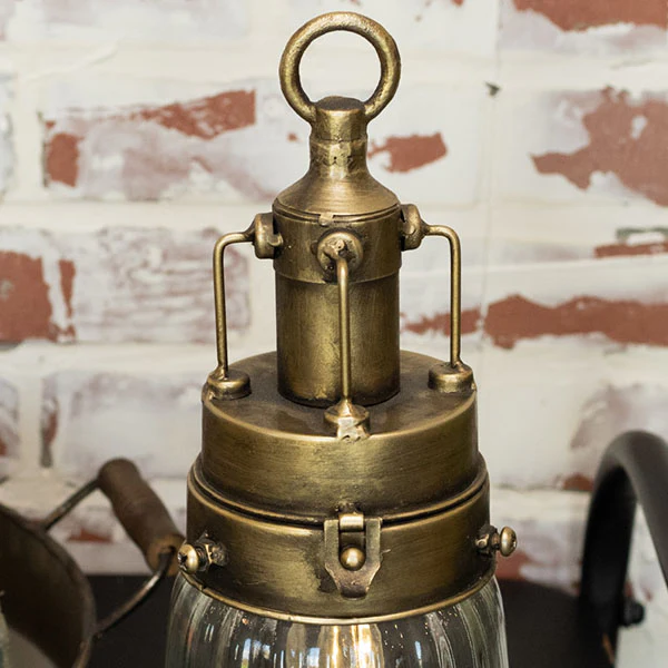 Brushed Brass LED Lantern