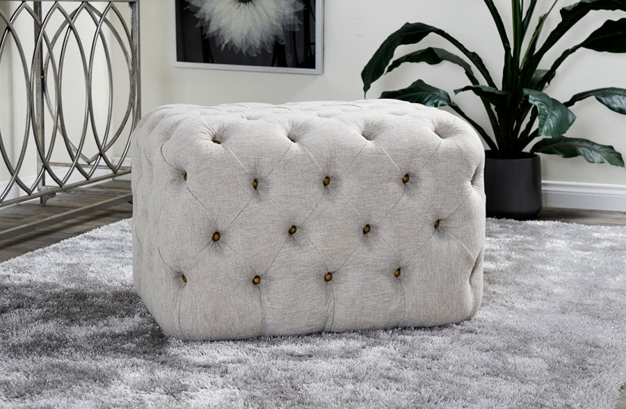 Tufted Fabric Ottoman