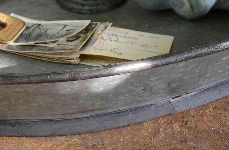HUGE Galvanized Oval Tray