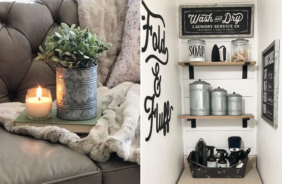 Tall Galvanized Canisters, Set Of 3