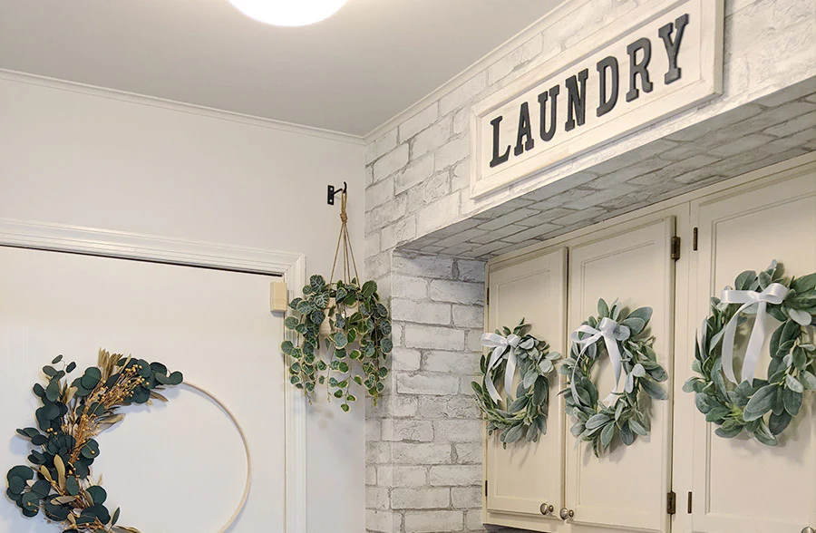 Classic Distressed Wooden Laundry Sign