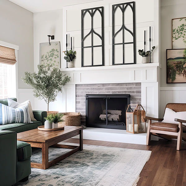 HUGE Distressed Wooden Window Frame Decor, Set of 2