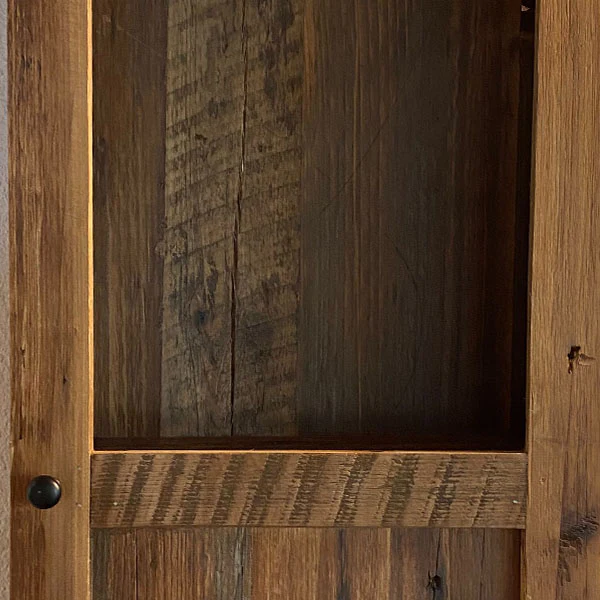 Wall Cabinet with Reclaimed Wood Frame
