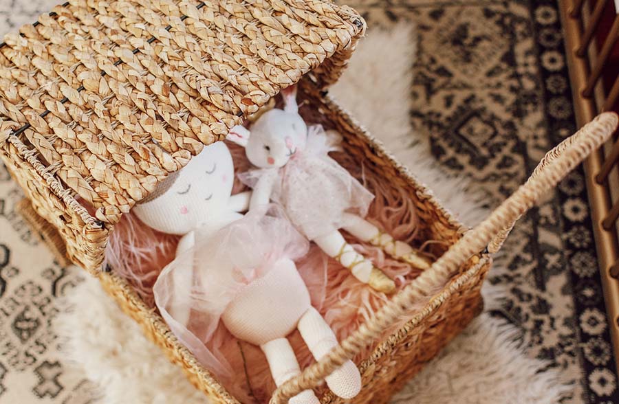 Rattan Stroller Basket