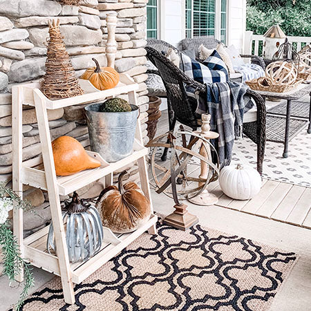 Wooden Three Tiered Plant Shelving Stand