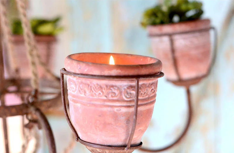 Terracotta Pot Chandelier