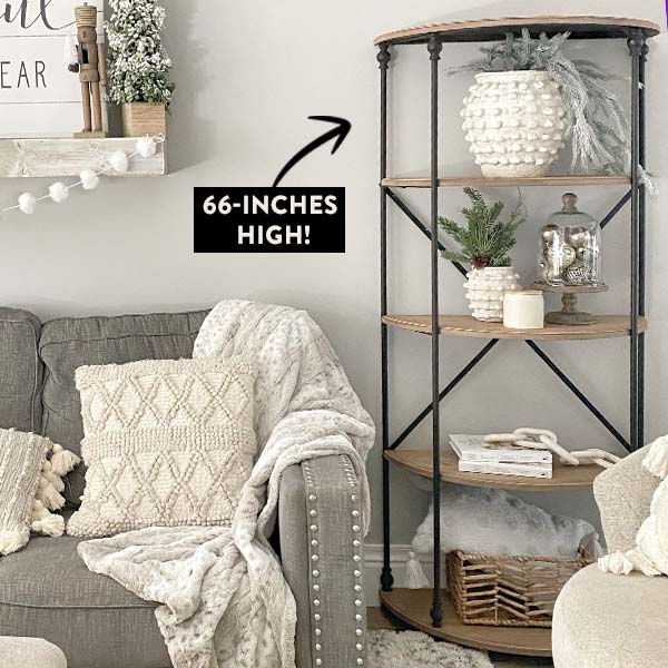 Half Moon Tiered Shelf | 66 Inch Tall