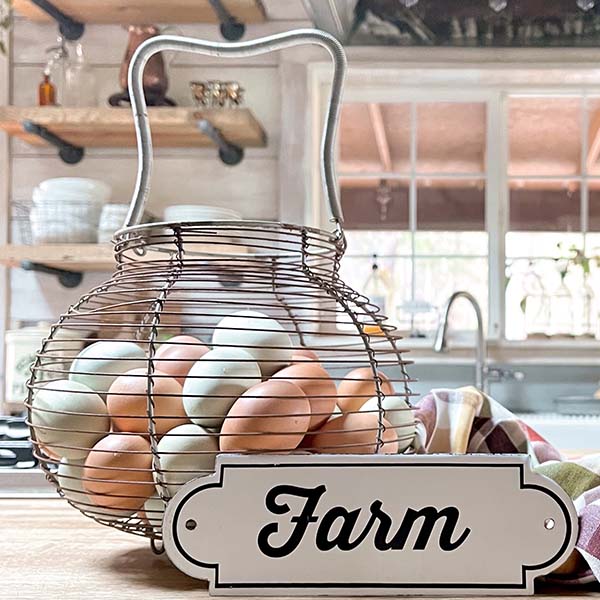 FOUND Metal Wire Egg Basket