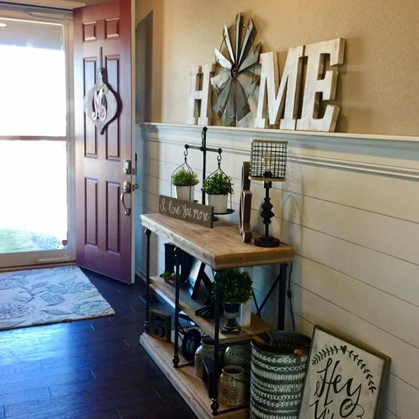 Wood Home Letters with Windmill