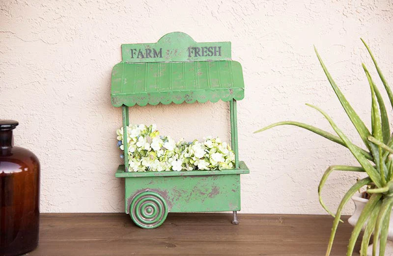 Farm Fresh Hanging Cart Planter