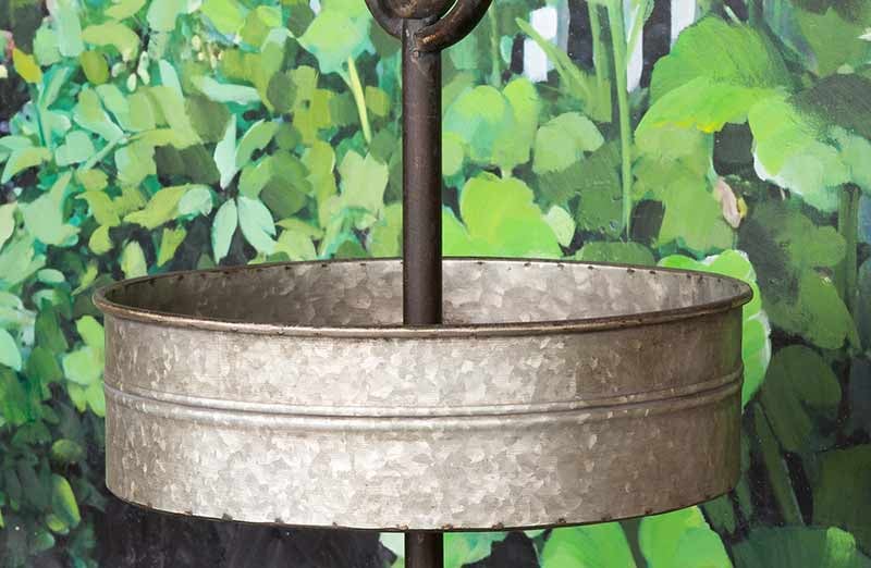 Galvanized Two Tier Serving Tray