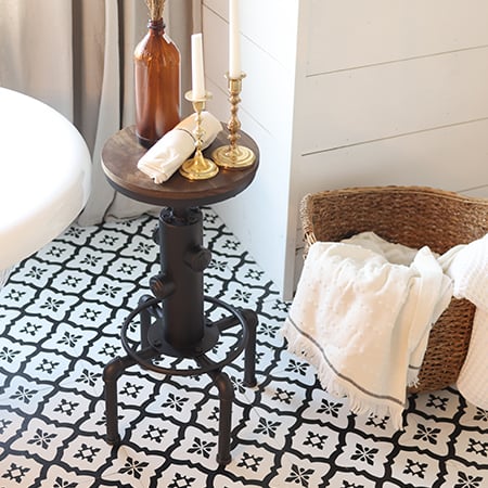 Adjustable Wooden Top Industrial Pipe Stool