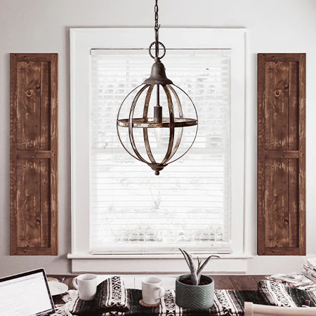 Distressed Finish Sphere Pendant Light