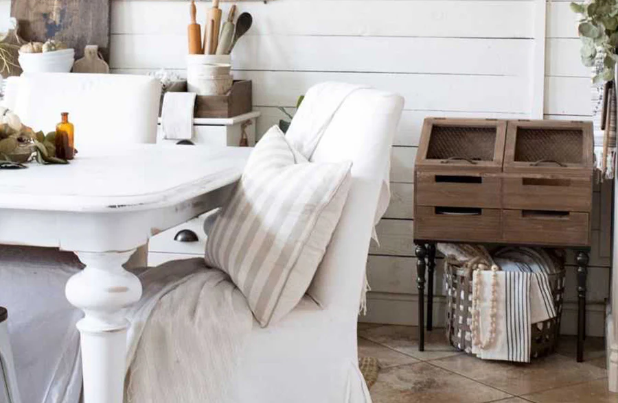 Rustic Wood Cubby Table