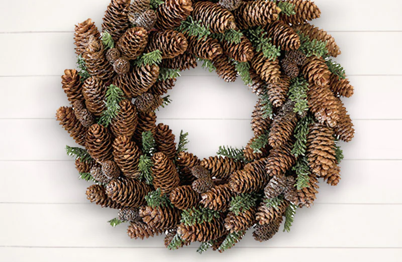 Pinecones and Greeens Wreath