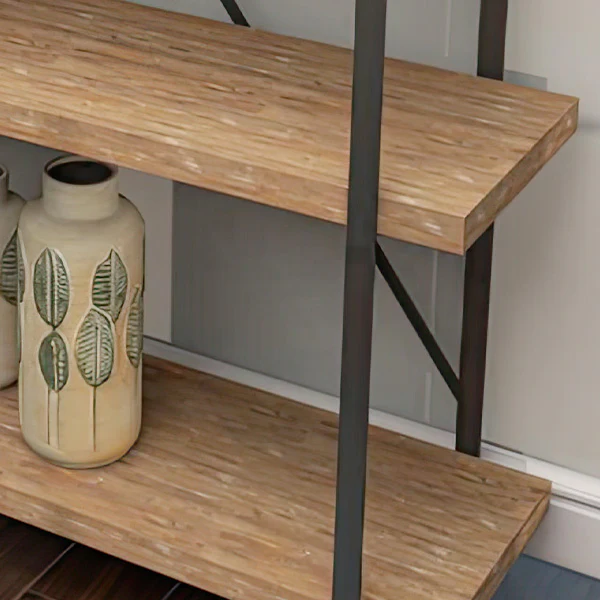 Industrial Cross Back Bookshelf